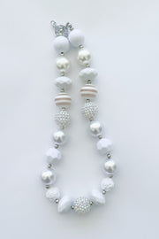 All White Chunky Necklace - Rylee Faith Designs