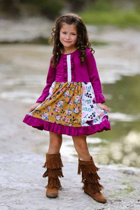 "Annabelle" Fall Boutique Dress - Rylee Faith Designs