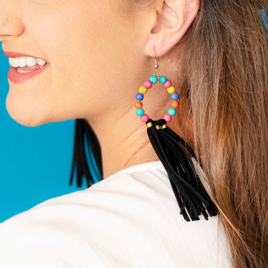 Black Lizzie Earrings - Rylee Faith Designs