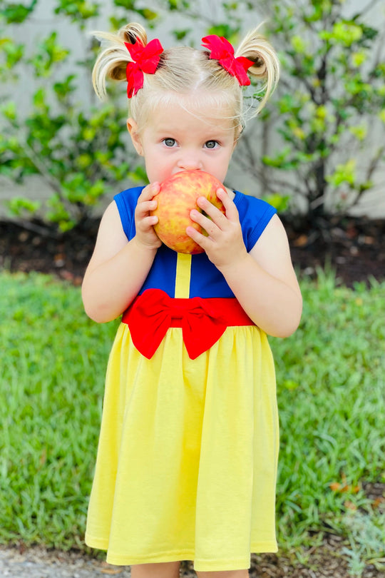 Blue/Red/Yellow Princess Dress - Rylee Faith Designs