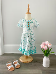 "Braylen" Floral Boutique Dress - Rylee Faith Designs