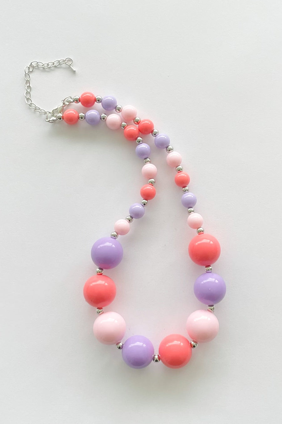 Coral/Pink/Lilac Chunky Necklace - Rylee Faith Designs