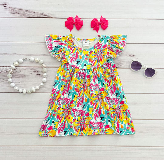 "Gia" Tropical Pearl Dress - Rylee Faith Designs