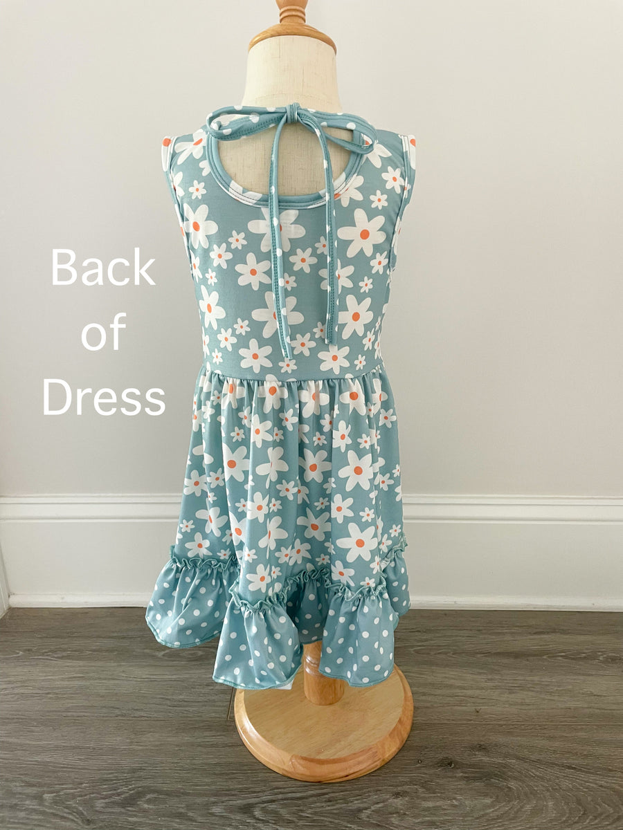 "Hallie" Floral Tie-Back Dress - Rylee Faith Designs