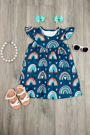 Hearts & Rainbows Pearl Dress - Rylee Faith Designs