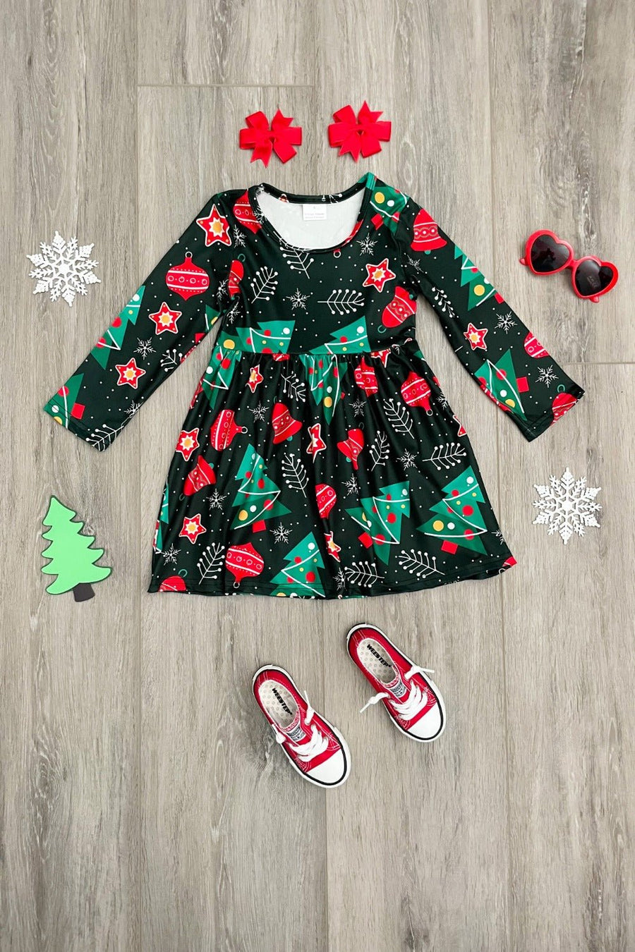 "Holly Jolly Christmas" Boutique Dress - Rylee Faith Designs