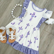 Lavender Cross Easter Dress - Rylee Faith Designs