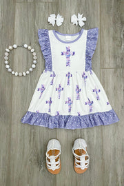Lavender Cross Easter Dress - Rylee Faith Designs