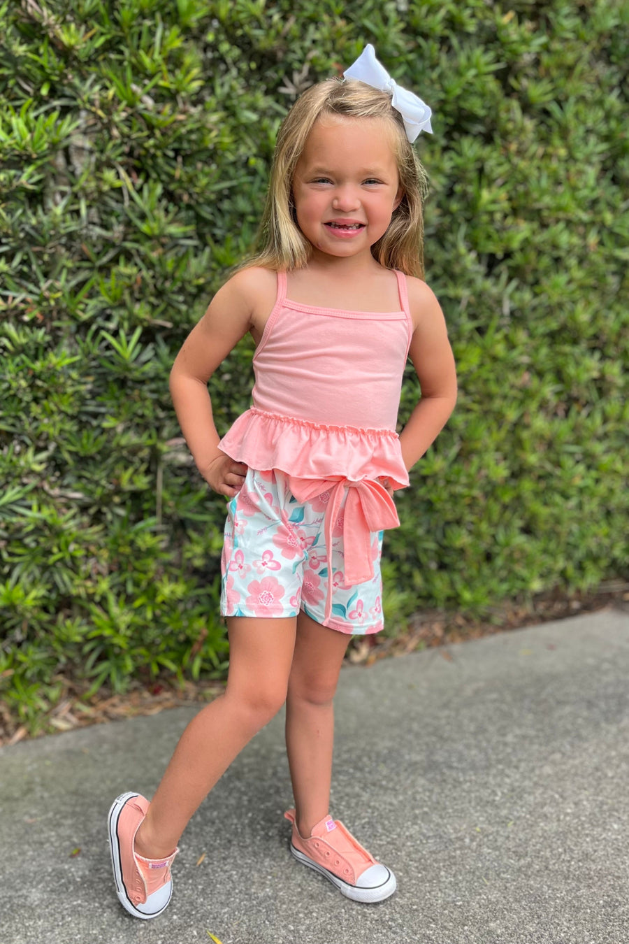 "Leah" Floral Short Set - Rylee Faith Designs