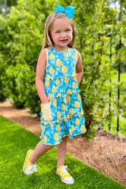 Lemon Tie-Back Pocket Dress - Rylee Faith Designs