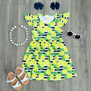 Navy Stripe Pineapple Boutique Dress - Rylee Faith Designs