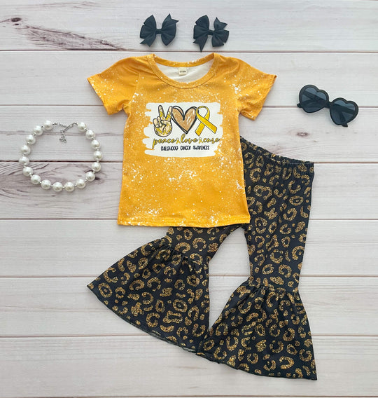 Peace•Love•Cure Bells Set {charity outfit} - Rylee Faith Designs