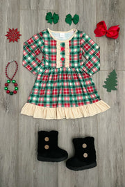 Perfectly Plaid Christmas Dress - Rylee Faith Designs